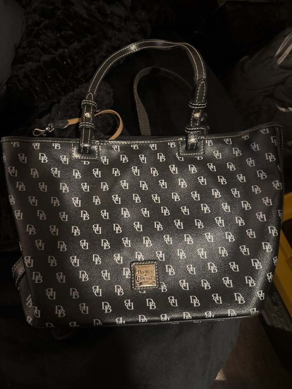 Dooney & Bourke Monogram Signature Coated Canvas Tote Bag